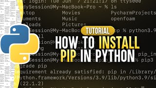 How To Install PIP In Python On Mac  pip install python [upl. by Becket]