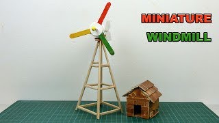 How to make Miniature Windmill DIY  Crafts ideas [upl. by Mastic]