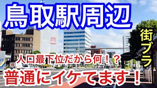 【見応えも脱帽】鳥取県「鳥取駅」周辺を散策！県庁都市人口最下位だが、街の所に魅力やお洒落なお店も多く、決して寂れるとは言えない。観光面でも鳥取城跡から鳥取砂丘の見所も大変素晴らしい観光都市だった！ [upl. by Nomead369]