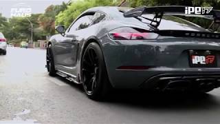 PORSCHE Cayman S 718 IPEF1 innotech exhaust system [upl. by Noreht]