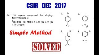 CSIR DEC 2017 Determining Structure by NMR Data Simple Method [upl. by Danas]