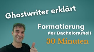 Formatierung der Bachelorarbeit in 30 Minuten komplettes Tutorial [upl. by Eed]