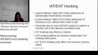 Dynamic Malware Analysis D2P14 Maneuvering IAT EAT Inline Hooking Overview [upl. by Gnourt]