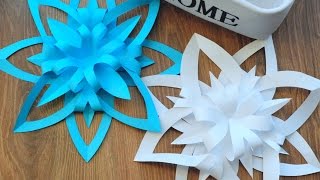 Jak zrobić trójwymiarową śnieżynkę z papieru  How to make a 3D Paper Snowflake [upl. by Hera]