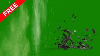 Debris fallingdebris bouncing debris flying free green screen video [upl. by Eivi786]