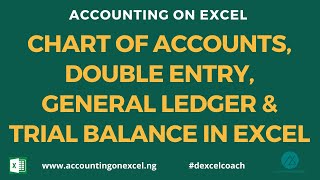 👉LEARN CHART OF ACCOUNTS DOUBLE ENTRY ACCOUNTING GENERA LEDGER amp TRIAL BALANCE IN EXCEL [upl. by Atikam]