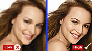 How to depixelate images  Low Quality convert into High Quality photos in Photoshop 2020 Tutorial [upl. by Athena]