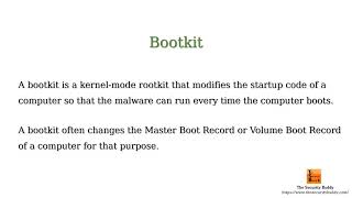 Rootkit vs Bootkit  What is the difference between a rootkit and bootkit [upl. by Ecidnac]