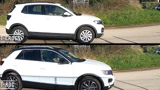 Volkswagen TCross vs TRoc  lequel choisir [upl. by Aidnahs]