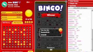 Sun Bingo  90 ball game in play [upl. by Libby]