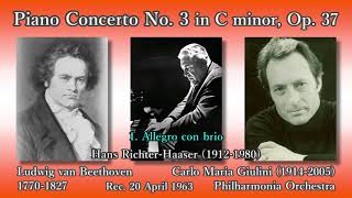 Beethoven Piano Concerto No 3 RichterHaaser amp Giulini 1963 ベートーヴェン ピアノ協奏曲第3番 リヒター＝ハーザー [upl. by Elihu]