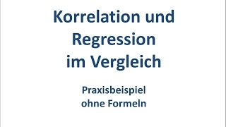 Korrelation und Regression im Vergleich [upl. by Wahl]