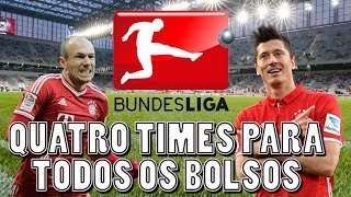 QUATRO TIMES BUNDESLIGA DO BARATO AO CARO  SQUAD BUILDER FIFA 18 [upl. by Ymrej]