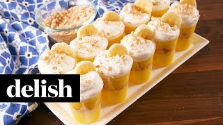 Banana Pudding Shots  Delish [upl. by Wieche]