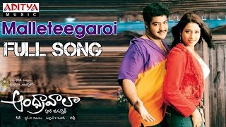 Andhrawala Telugu Movie Malleteegaroi Full Song  JrNTR Rakshita [upl. by Ahsilra]