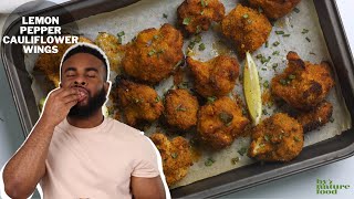 Lemon Pepper Cauliflower Wings  Vegan Wings Recipe [upl. by Amzaj]