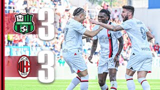 Leão Jović and Okafor  Thrilling comeback draw  Sassuolo 33 AC Milan  Highlights Serie A [upl. by Lynett241]