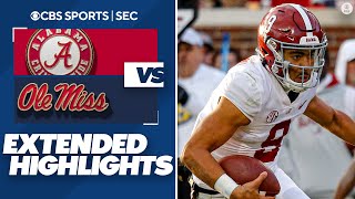 No 9 Alabama vs No 11 Ole Miss Extended Highlights  CBS Sports HQ [upl. by Rinna]