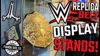 WWE REPLICA BELT STANDS How To Display Replica Belts UnboxingReview  JoeTalksWrestling [upl. by Mulac10]