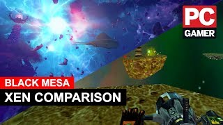 Black Mesa HalfLife Remake Xen Comparison [upl. by Hudis]