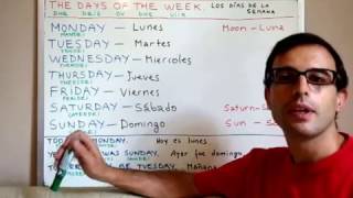 Dias de la semana en ingles y su correspondencia planetaria  Curso de Ingles 35 [upl. by Germin]