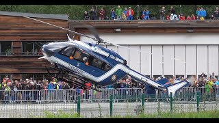 CRAZY DISPLAY   EC145 quotChoucas 74quot  French Gendarmerie  Chamonix MtBlanc [upl. by Blasien]