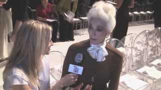 Carmen DellOrefice at Ralph Rucci interviewed by Eila Mell NYFW [upl. by Timotheus]