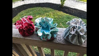 EASY GIFTS  Drawstring Jewelry Travel PouchBag with pockets Tutorial [upl. by Bausch85]