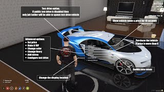 ADVANCED CAR DEALERSHIP FIVEM  ESXQBCORE [upl. by Karia]