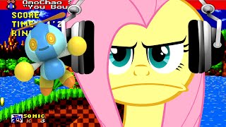 Fluttershee plays Sonic the Hedgehog Omochao Edition 🍉  HORRIBLE [upl. by Amorete]