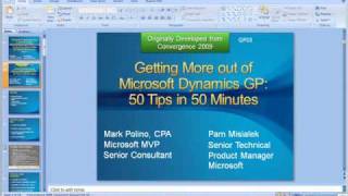 Dynamics GP Tips and Tricks Part II [upl. by Ellinnet]