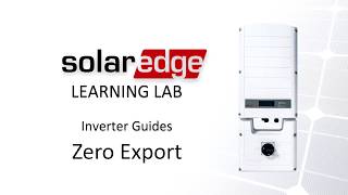 SolarEdge Inverter Tutorials Setting Zero Export [upl. by Valtin]