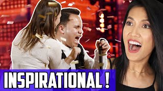 Americas Got Talent AGT Golden Buzzer Reaction Kodi Lee Overcoming Blindness amp Autism W Music [upl. by Ahseiyn676]