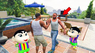 Franklin Met Shinchan Pinchan And Franklin in GTA 5 Indian Bikes Driving 3D [upl. by Gisele]