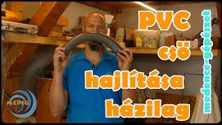 Medencegépészet  DIY PVC cső hajlítás házilag egyszerűen [upl. by Ahseiat]