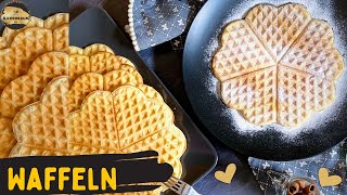 Waffeln selber machen das Waffel Grundrezept für fluffig lockere Waffeln [upl. by Yvette]