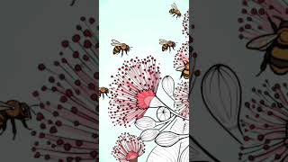 The Flowers and The Bees shorts flowers bee nature natureview naturelovers natural biology [upl. by Vtarj]