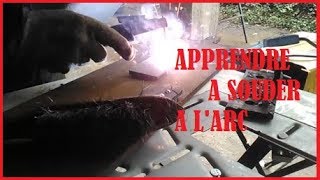 Comment souder à larc avec une électrode enrobée  Souder à plat à larc électrique Arc welding [upl. by Noivart]