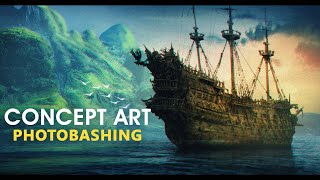 Guide to Photobashing  Concept Art Tutorial For Beginners  Photoshop Digital Painting Techniques [upl. by Earased]