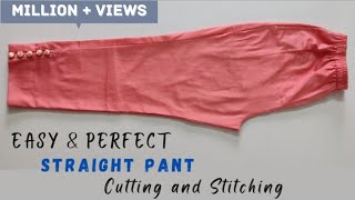 💫Easy Steps for Perfect Women Pant\Cutting and Stitching Pant Design [upl. by Abita579]