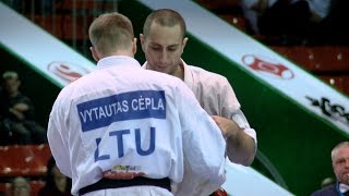 LTU CĖPLA Vytautas vs BUL DIMITROV Valeri FULL CONTACT KARATE [upl. by Neehsuan]