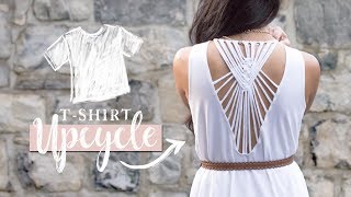 DIY Clothes  TShirt Upcycle with Macrame [upl. by Adnoloy]