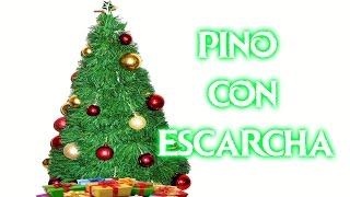 DIY  Arbol de navidad muy facil de hacer con escarcha  Elizabeth MC [upl. by Leilamag753]