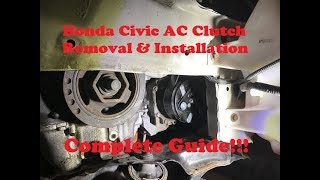 Honda Civic AC Clutch Removal amp Replacement [upl. by Nivla75]