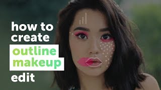 How to create Outline Makeup  PicsArt Tutorial [upl. by Eelak569]