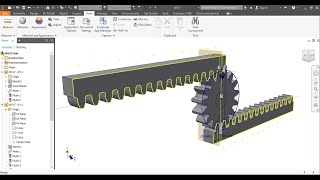 Tutorial for beginnerRack and Pinion Gear MateAnimationInventor Studio [upl. by Aiset264]