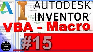 AutoDesk INVENTOR VBA 15  String Functions [upl. by Annayi]