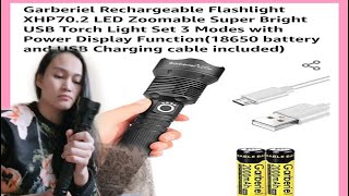 Waterproof GARBERIEL flashlight UNBOXING FROM AMAZON [upl. by Margot758]