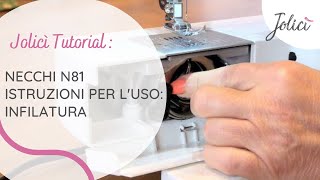 Necchi N81 Istruzioni per luso tutorial infilatura  Jolicì Tutorials [upl. by Yttap]