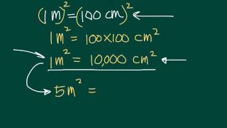 Conversion of Units Square Centimeters to Square Meters and Square Meters to Square Centimeters [upl. by Legir]